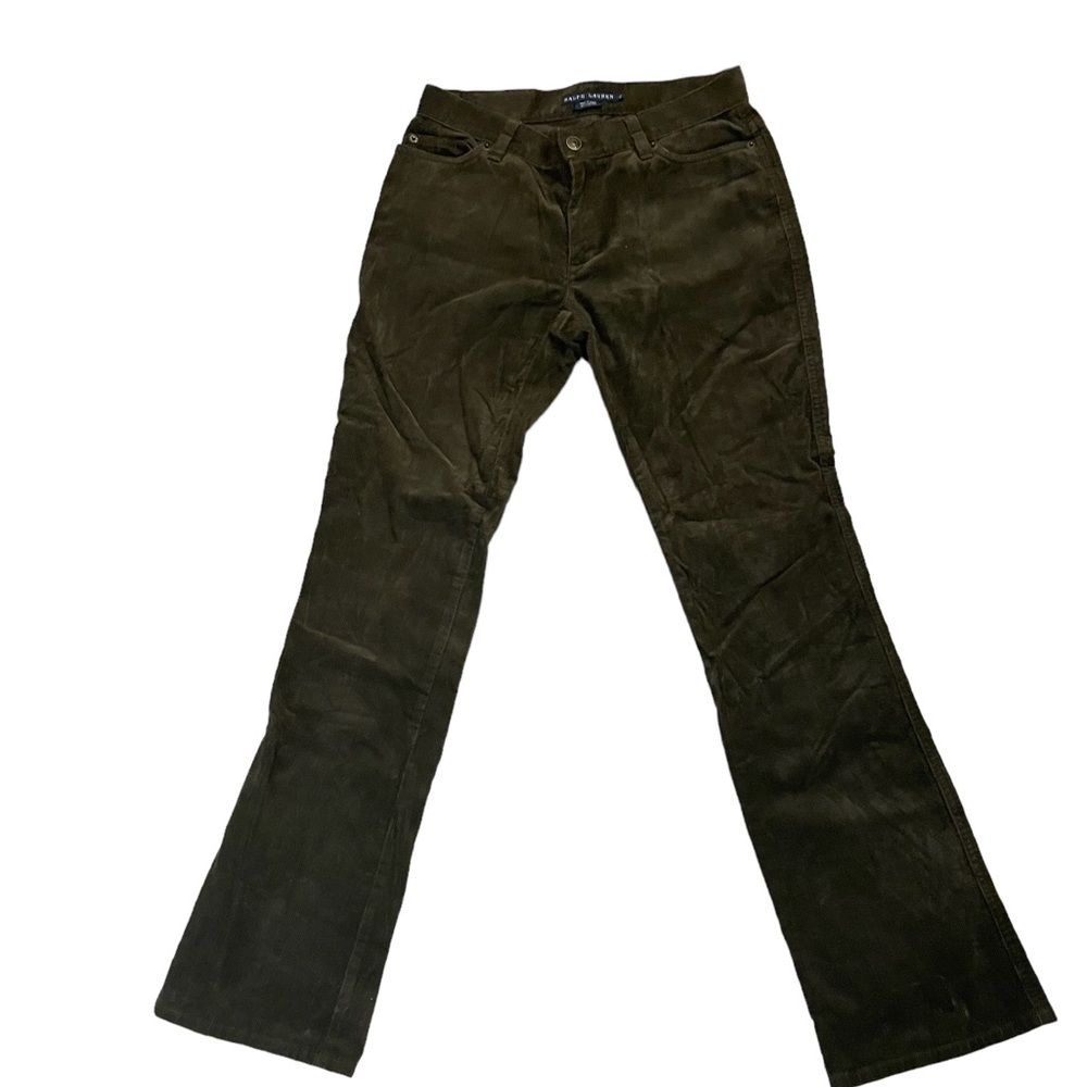 Ralph Lauren Women’s Green Corduroys w/ Beaded Logo